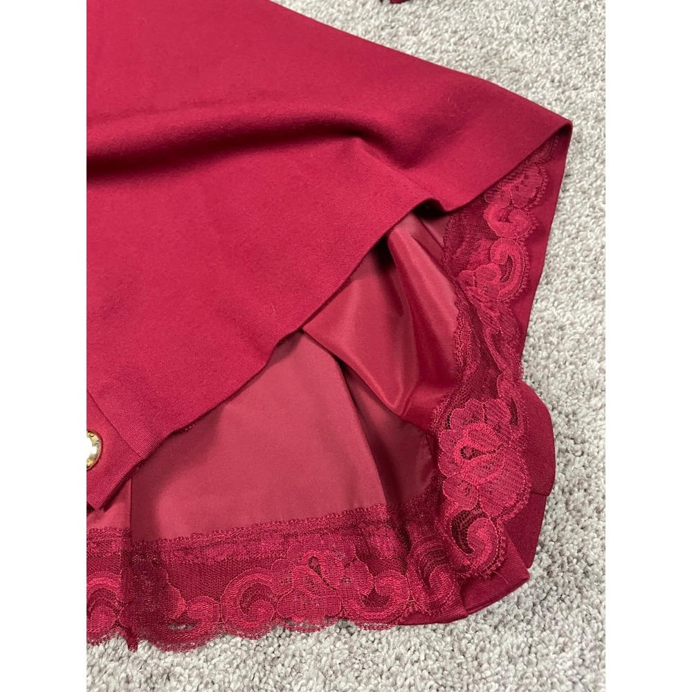 Trina Turk Dress Womens XS Red Gold Button Fit Flare Party Event Business Office - Picture 4 of 14